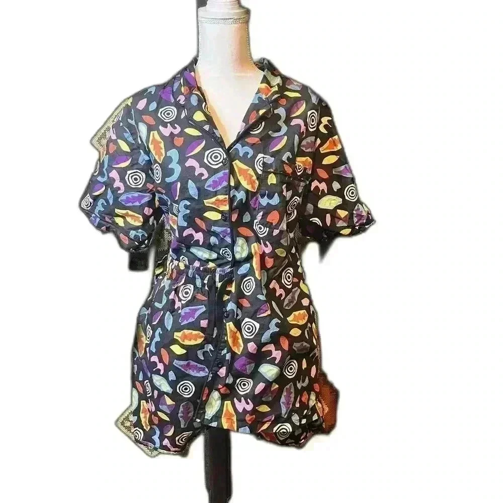 Stranger Things Chicago Pop Up Store Exclusive Seven Pajama Shorts Set Women Lrg